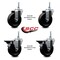 Service Caster 4 Inch Phenolic 38 Inch Threaded Stem Caster Set 2 Brakes SCC SCC-TS20S414-PHR-381615-2-PLB-2 - alternate 4